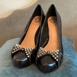 Vince Camaro Spiked Black Heels Size 9